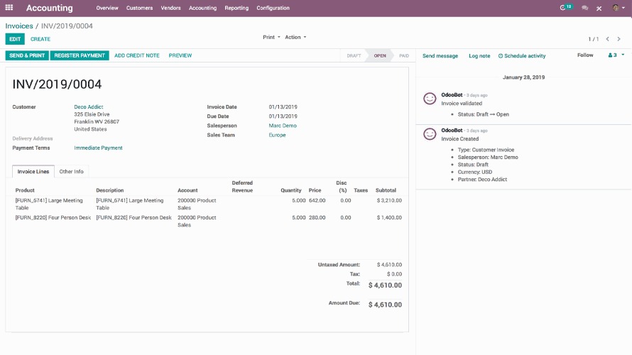 Odoo Billing & Invoicing