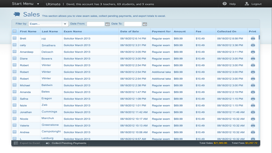 Exam Professor screenshot