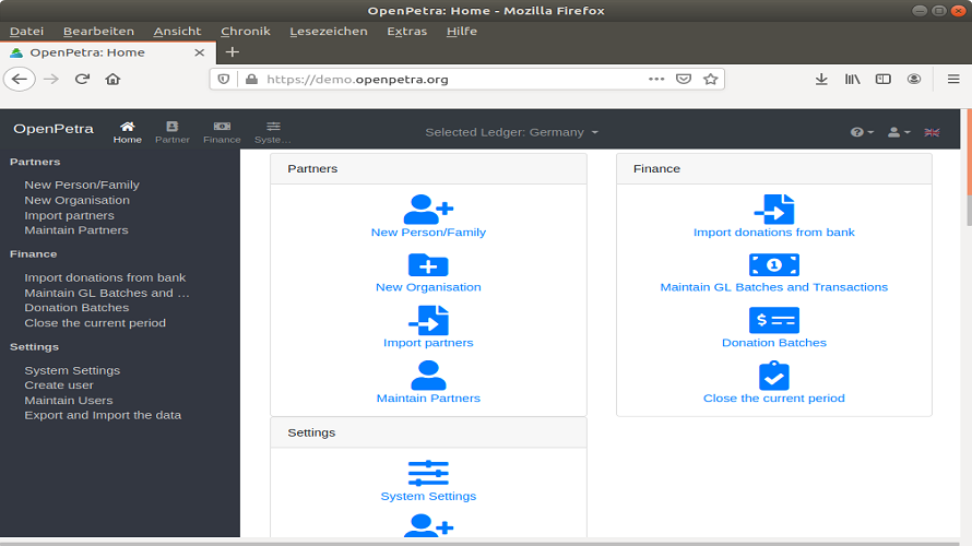 OpenPetra screenshot