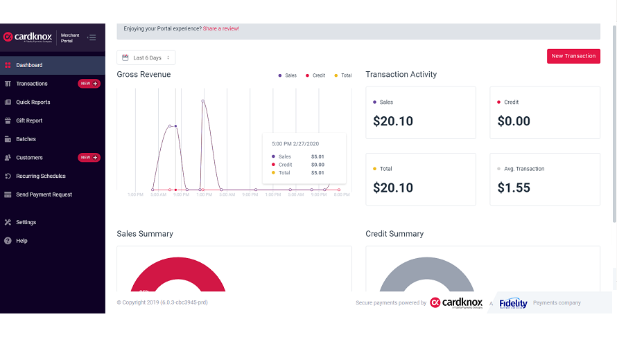 Cardknox screenshot