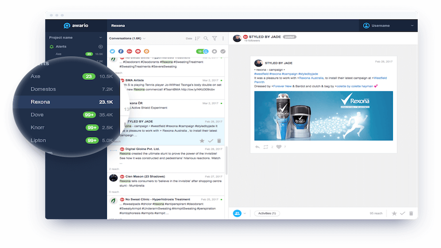 Awario screenshot