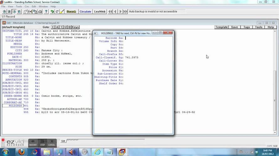 Lexwin screenshot
