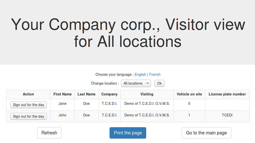 T.C.E.D.I. Open Visitors Management System