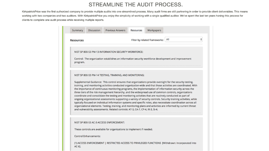 KirkpatrickPrice Online Audit Manager