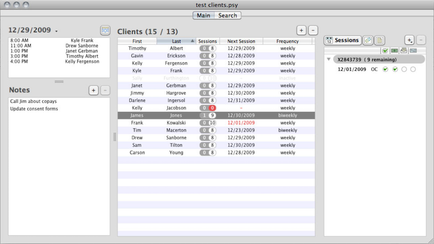 PsychBook CMS screenshot