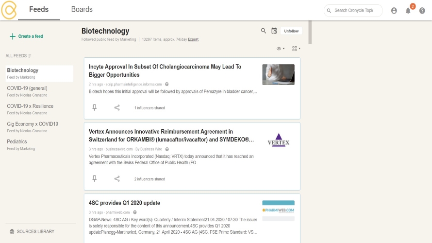 Cronycle screenshot