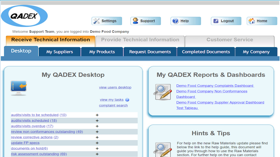 QADEX Vision screenshot