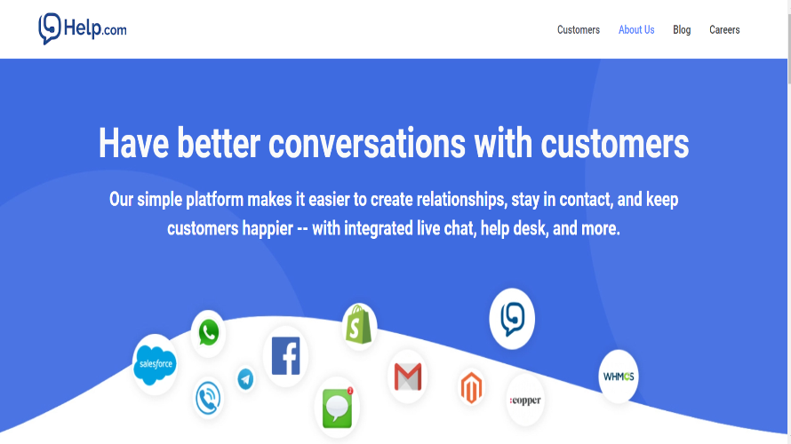 Help.com Chat screenshot