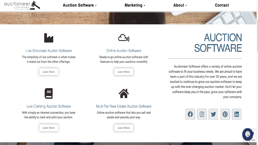 Simplified Auction Software Solutions screenshot