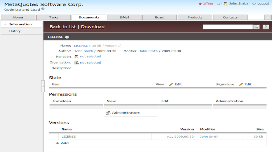 TeamWox screenshot