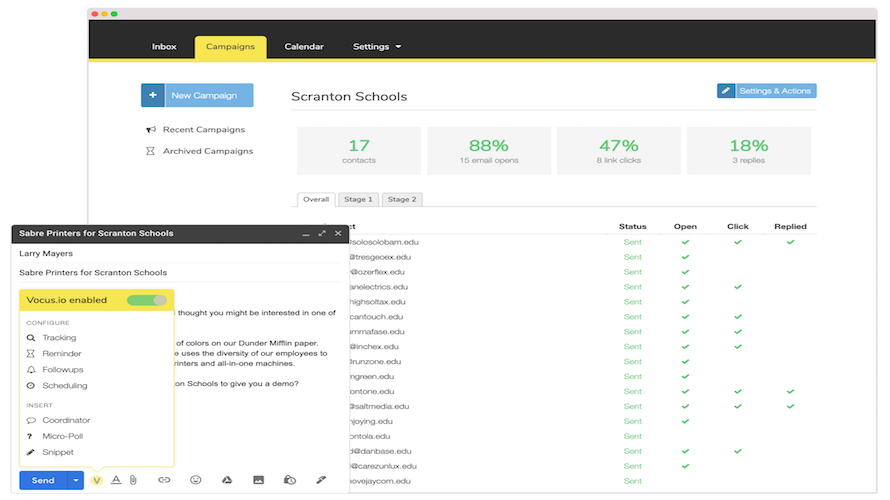 Vocus.io screenshot