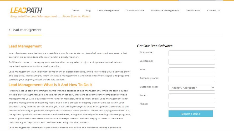 LeadPath screenshot