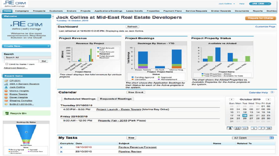 xRE CRM screenshot