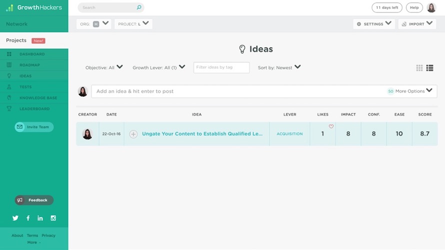 Experiments by GrowthHackers