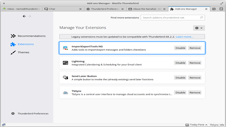 Thunderbird screenshot