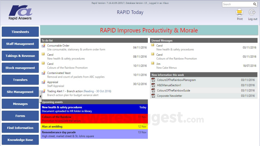 RAPID Catering screenshot