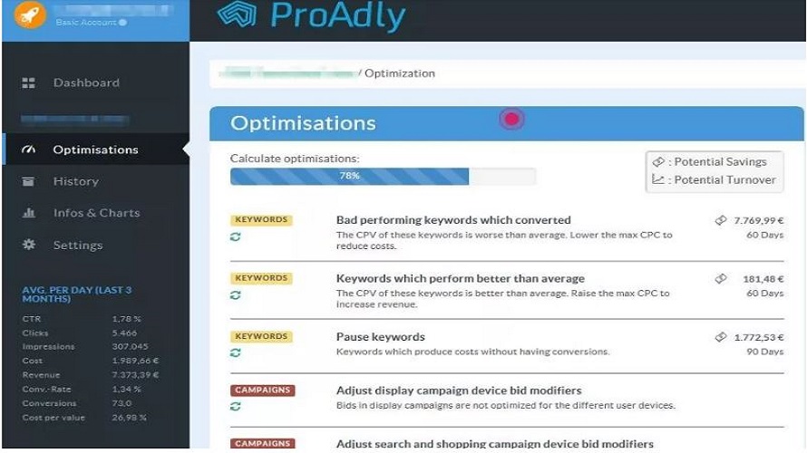 Proadly screenshot