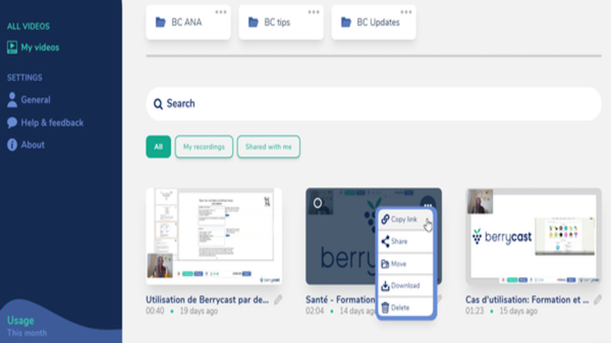 Berrycast screenshot