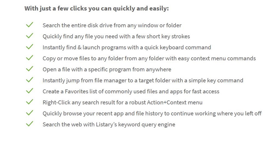 Listary screenshot