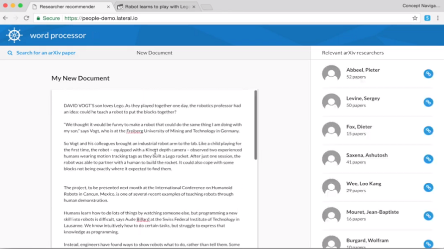 Lateral screenshot