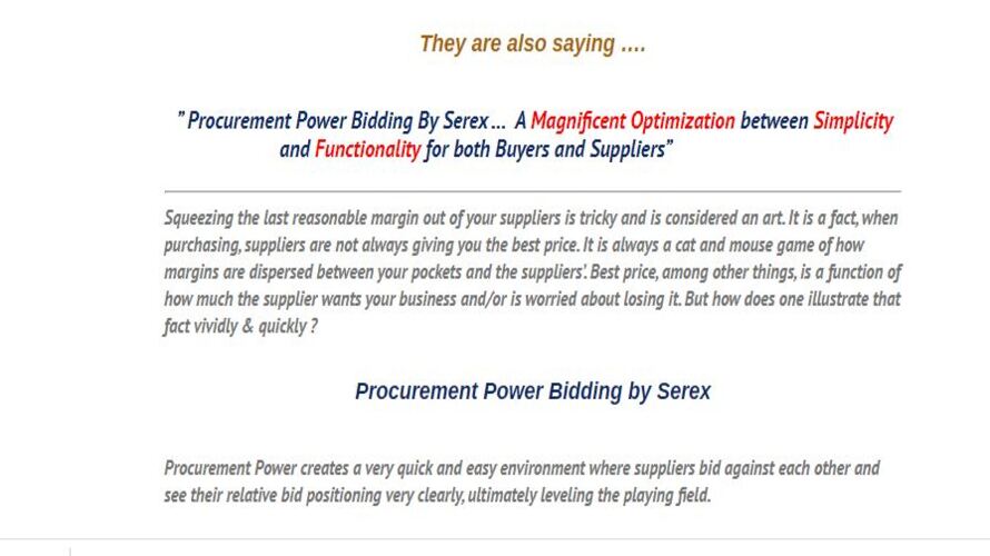 Procurement Power screenshot