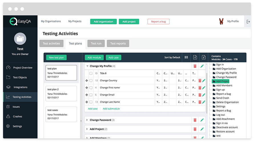 EasyQA screenshot
