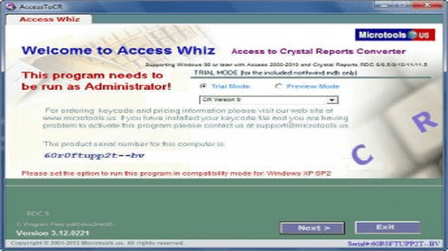 Access Whiz screenshot