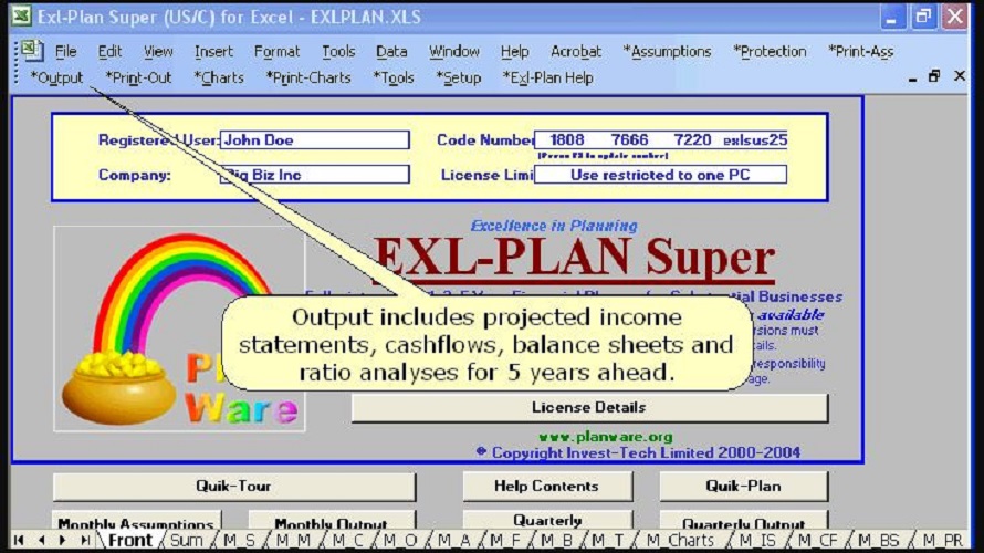 Exl-Plan screenshot