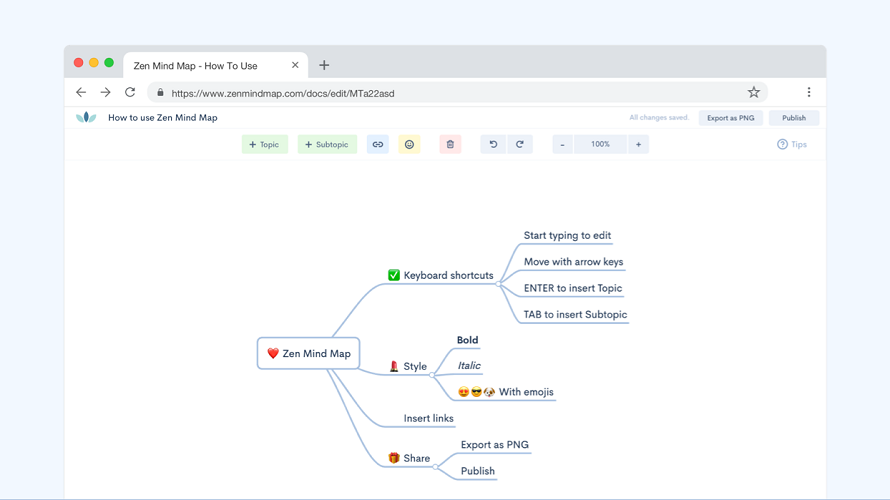 Zen Mind Map screenshot