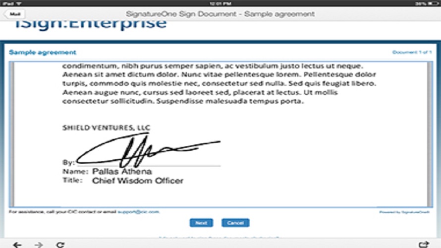 SignatureOne screenshot