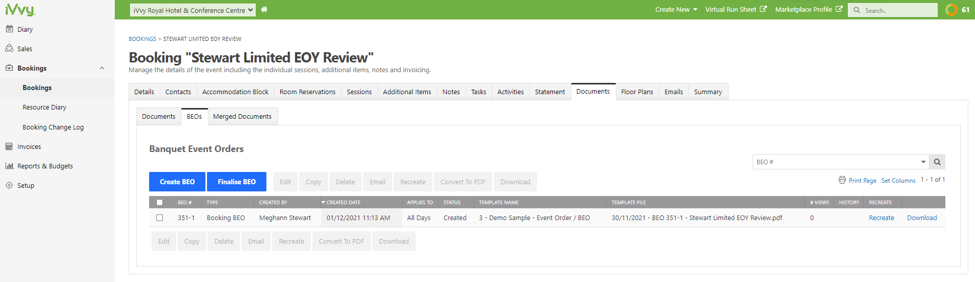 iVvy Venue Management Software