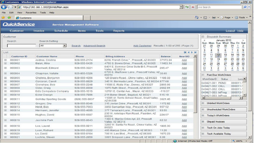 QuickService screenshot