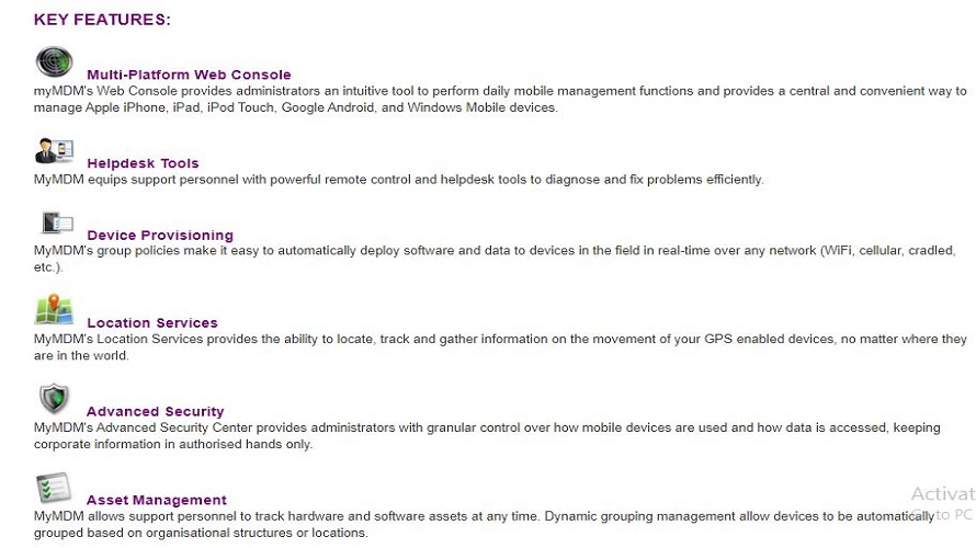 myMDM screenshot
