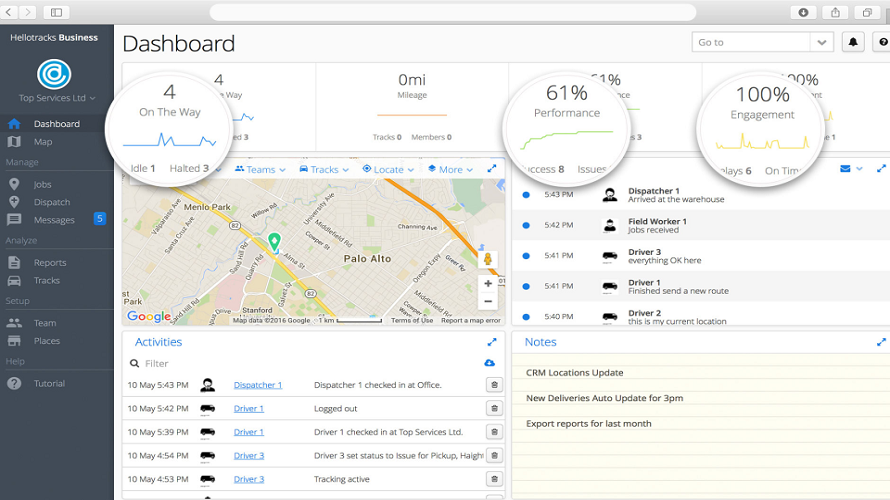 Hellotracks screenshot