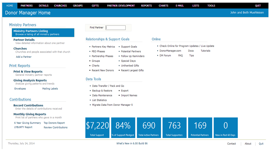 Donor Manager screenshot
