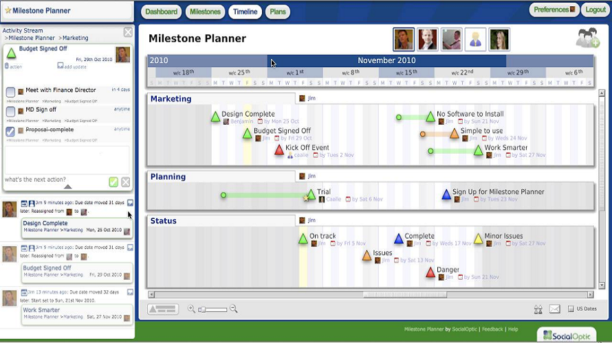 Milestone Planner screenshot