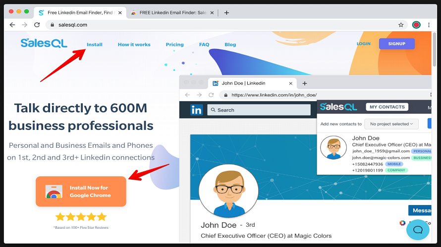 SalesQL screenshot