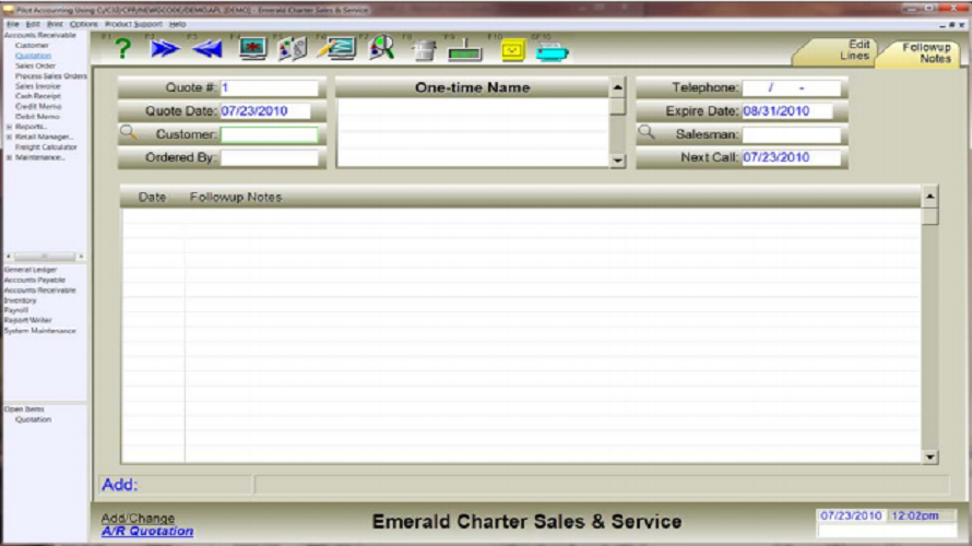 Pilot CS Cascade screenshot