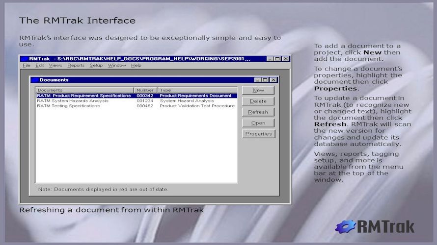 RMTrak screenshot