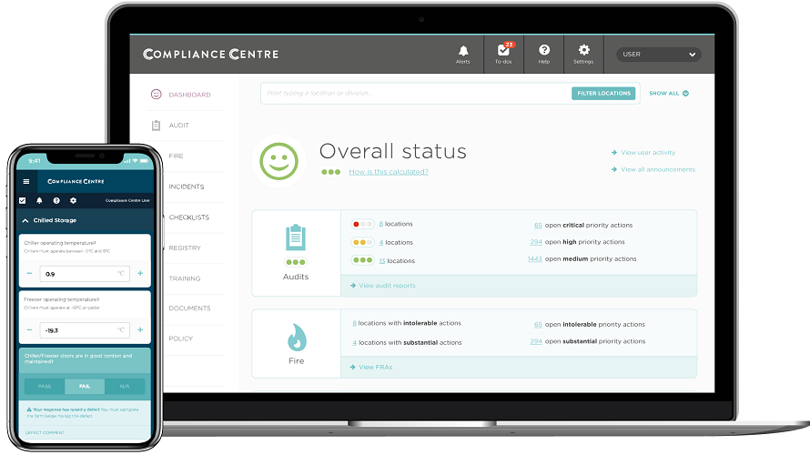 Compliance Centre screenshot