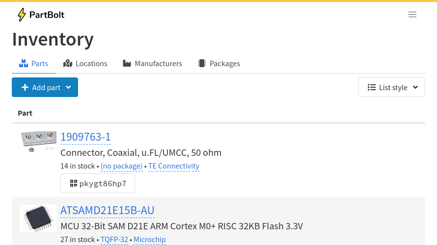 PartBolt screenshot