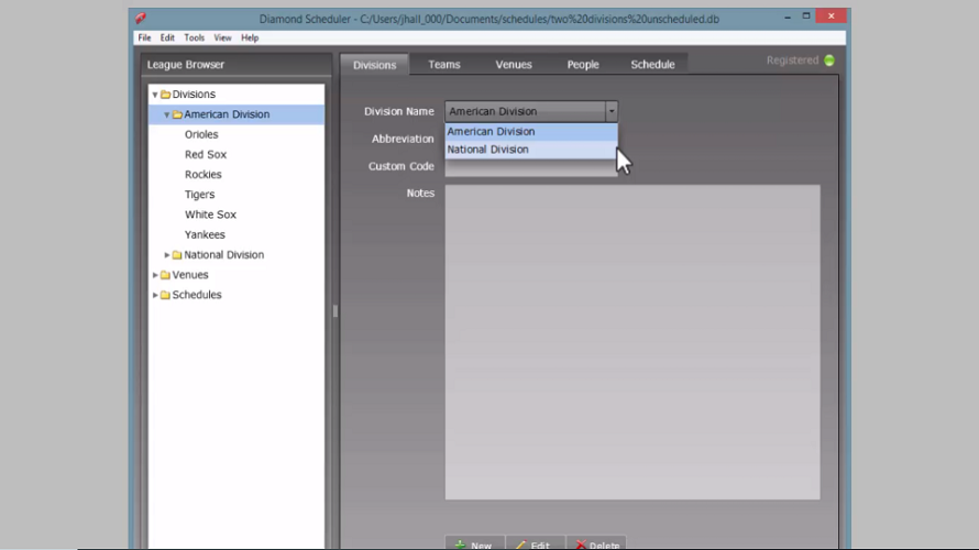 Diamond Scheduler screenshot