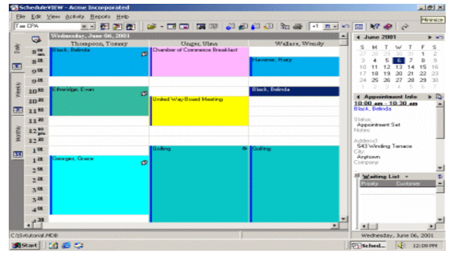 ScheduleVIEW screenshot
