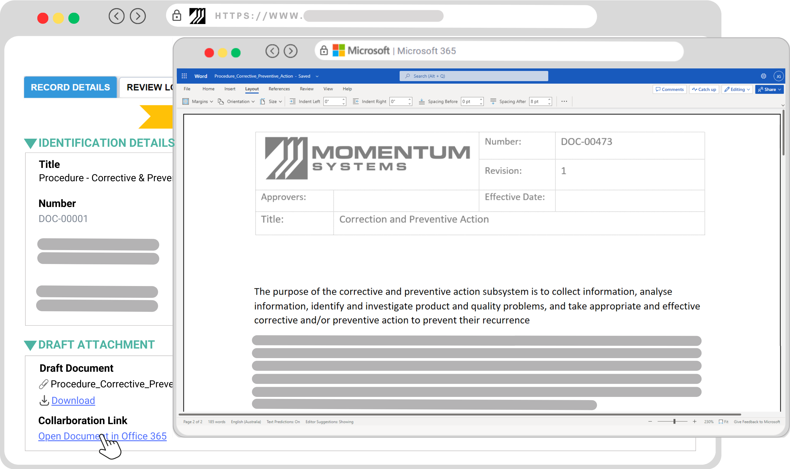 Momentum QMS