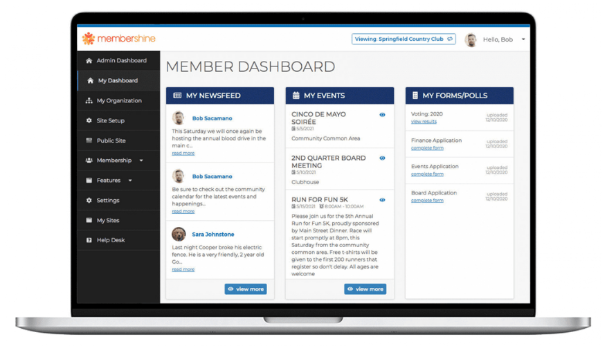 Membershine screenshot
