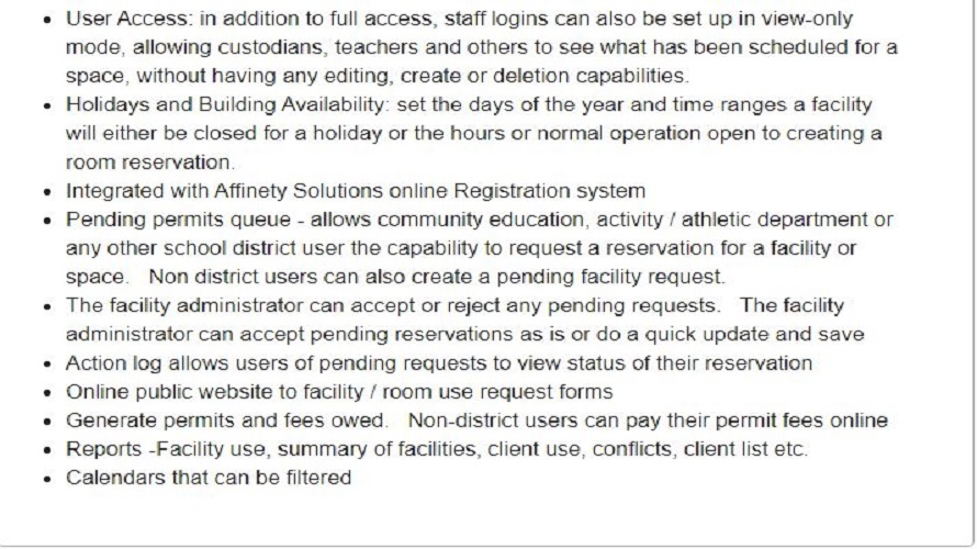 Affinety Facility Scheduling