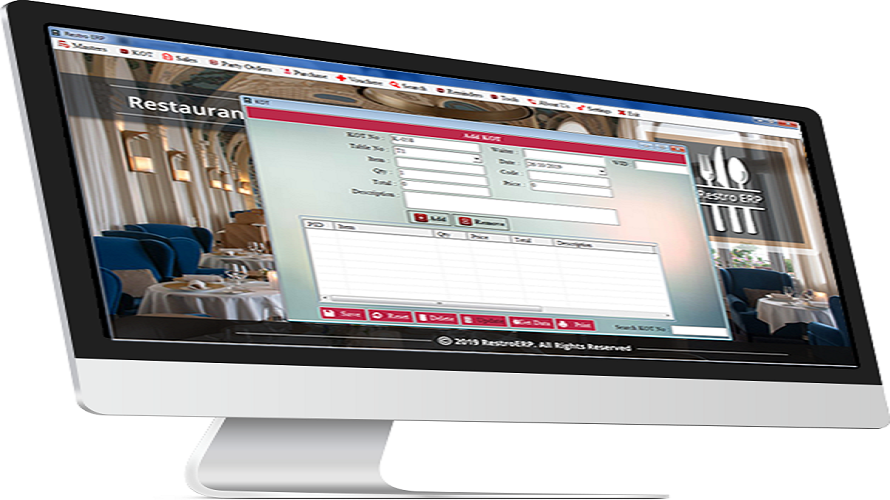 RestroERP screenshot