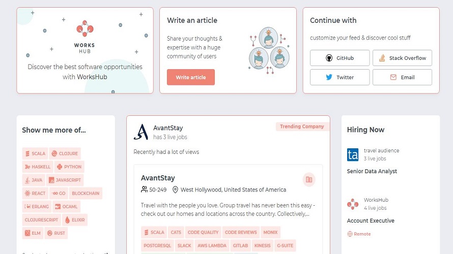 Workshub screenshot