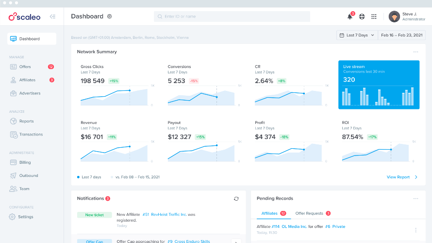 Scaleo screenshot