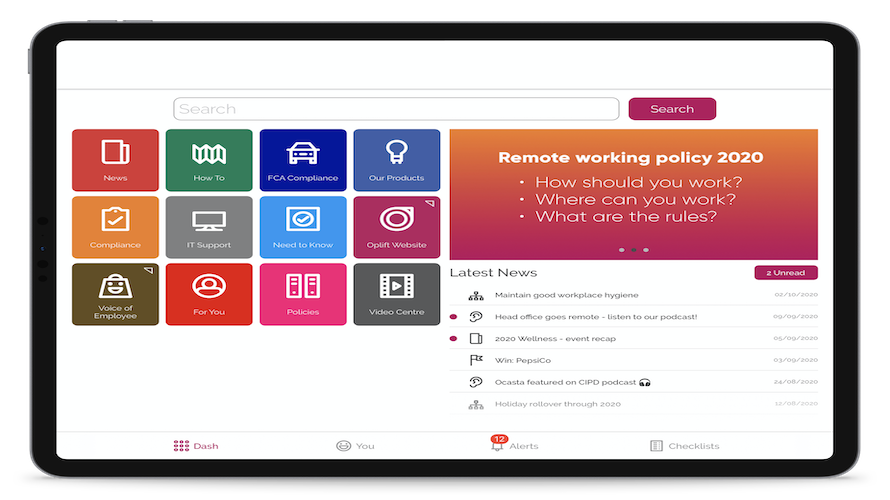 Oplift Mobile Intranet App screenshot